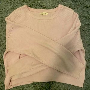 PacSun (L.A. Hearts) pink textured sweater (says L on the tag but fits tighter)